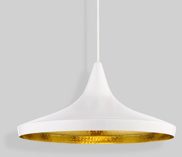 Tom Dixon Lampada a sospensione Beat, dimmerabile, Bianco / Opale, Soggiorno / Sala da pranzo, Ottone, Design, Lampada a sospensione