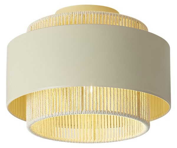 Plafoniera moderna beige con corda - Kora