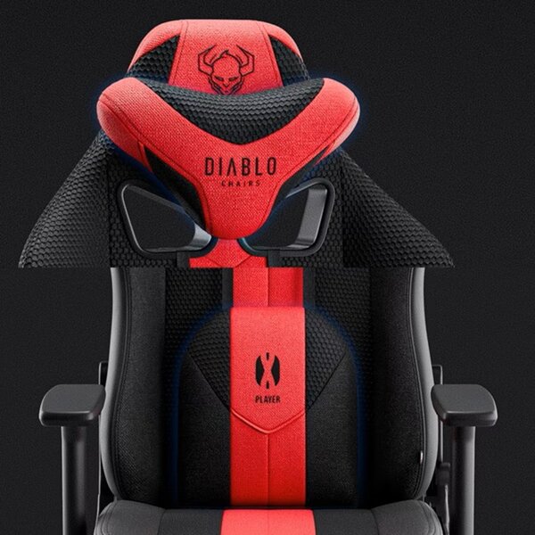 Sedia da gaming Diablo X-Player 2.0 In Materiale King Size: Cremisi-Antracite