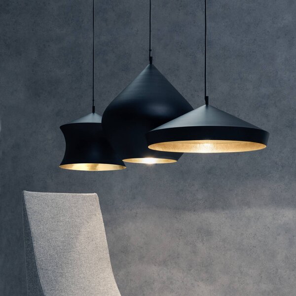 Tom Dixon Lampada a sospensione Beat, dimmerabile, Nero, Soggiorno / Sala da pranzo, Ottone, Design, Lampada a sospensione