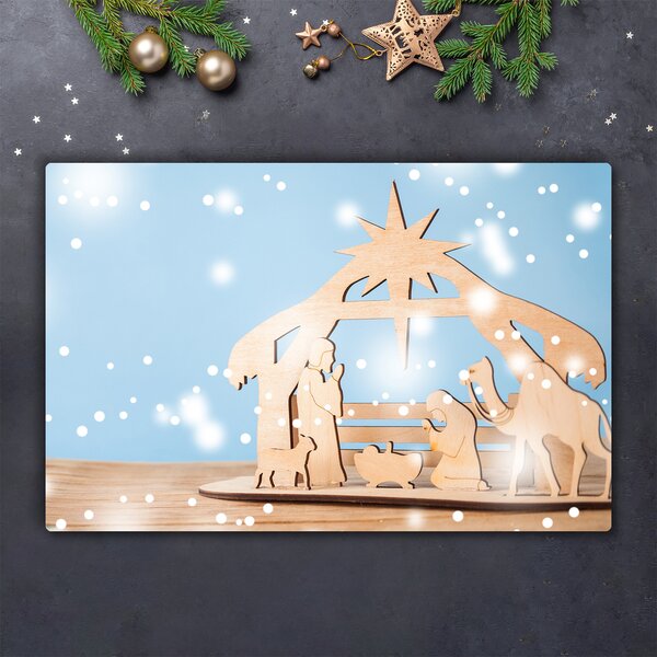 Tagliere in vetro temperato Scuderia dell'Inverno Santo 60x52 cm
