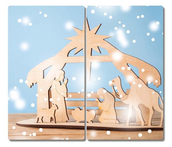 Tagliere in vetro temperato Scuderia dell'Inverno Santo 60x52 cm