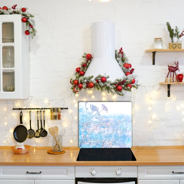 Tagliere in vetro Inverno Neve Natale 60x52 cm