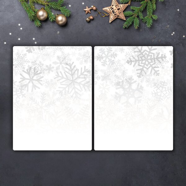 Tagliere in vetro temperato Inverno, neve, fiocchi di neve 60x52 cm