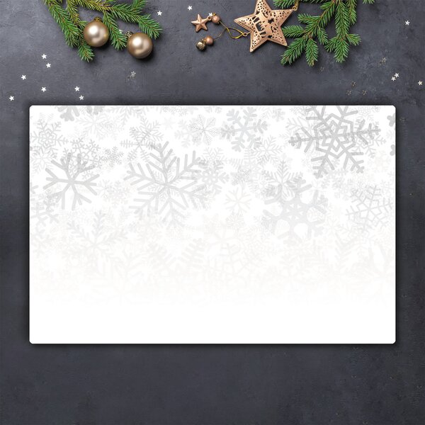 Tagliere in vetro temperato Inverno, neve, fiocchi di neve 60x52 cm