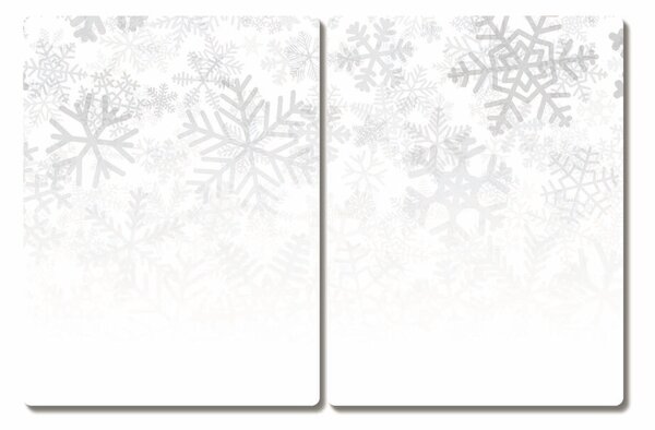 Tagliere in vetro temperato Inverno, neve, fiocchi di neve 60x52 cm