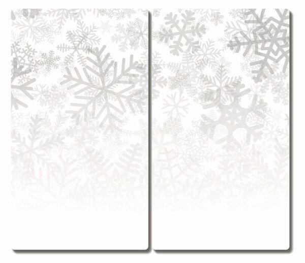 Tagliere in vetro temperato Inverno, neve, fiocchi di neve 60x52 cm