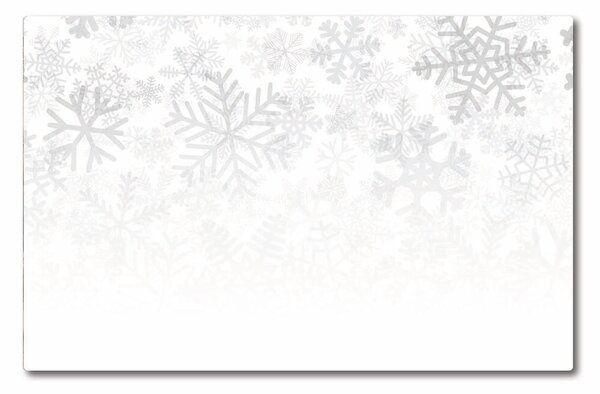 Tagliere in vetro temperato Inverno, neve, fiocchi di neve 60x52 cm