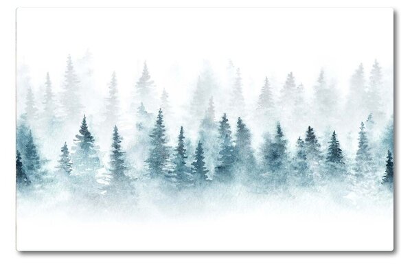 Tagliere in vetro Foresta dell'albero di Natale 60x52 cm