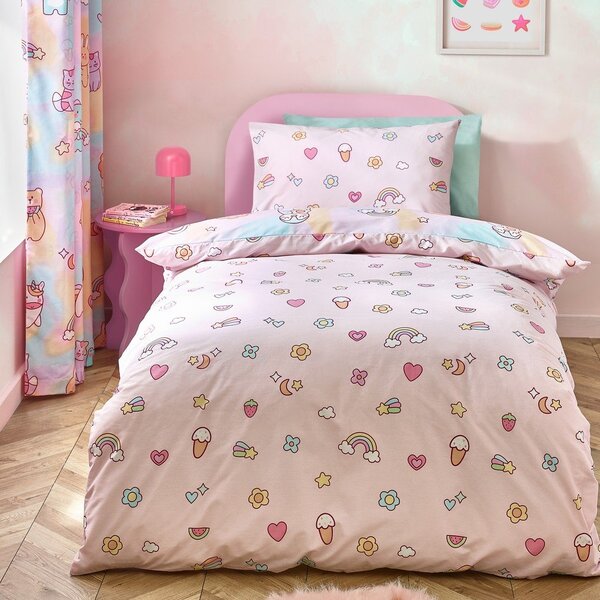 Biancheria da letto per bambini rosa per letto singolo 135x200 cm Forever Together – Catherine Lansfield
