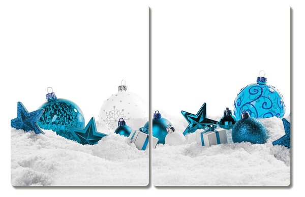 Tagliere in vetro Ornamenti di Natale di Natale Ornamenti di neve 60x52 cm