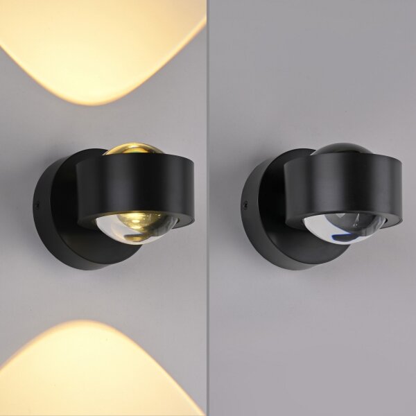 Schöner Wohnen 19331-18 - Lampada da parete LED CHIA 2xLED/2W/230V, nero