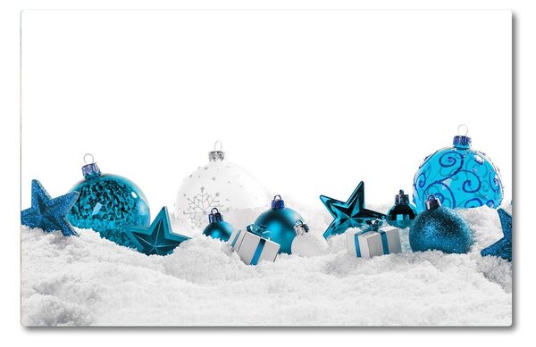 Tagliere in vetro Ornamenti di Natale di Natale Ornamenti di neve 60x52 cm