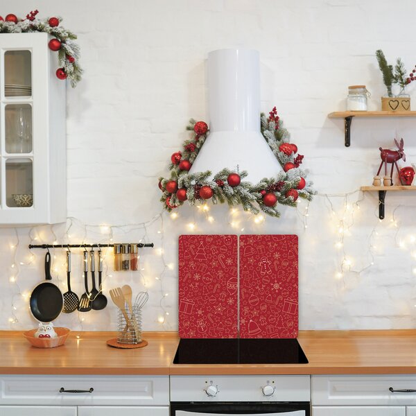 Tagliere in vetro Ornamenti di Natale Decorazione invernale 60x52 cm