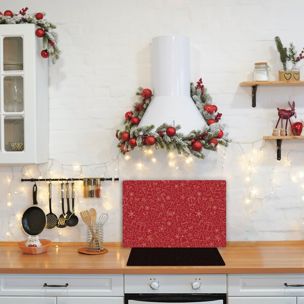 Tagliere in vetro Ornamenti di Natale Decorazione invernale 60x52 cm