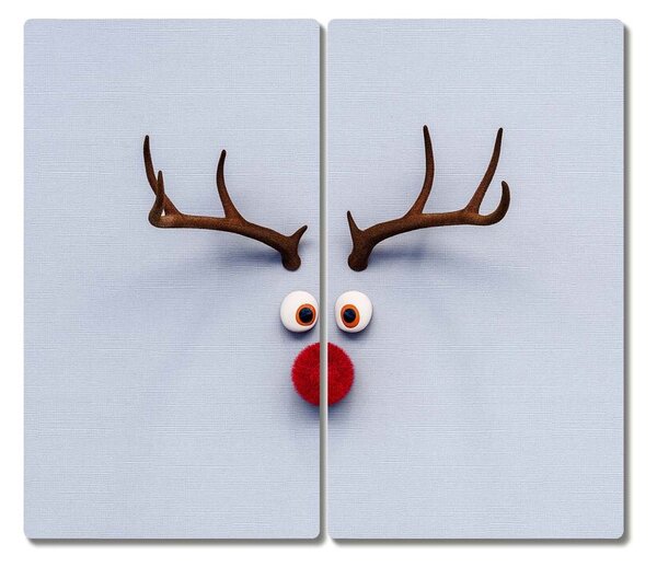 Tagliere in vetro Rudolf la renna santa 60x52 cm