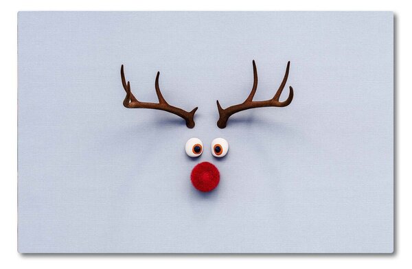 Tagliere in vetro Rudolf la renna santa 60x52 cm