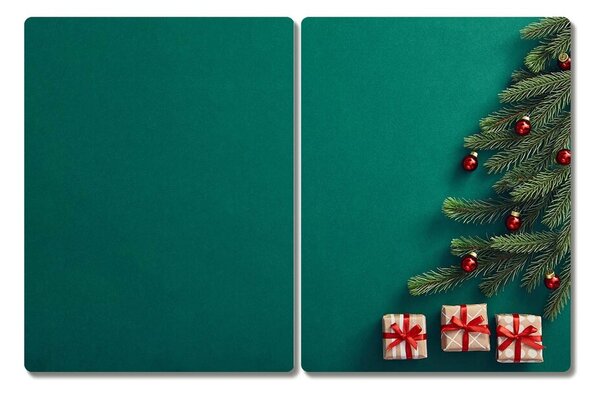 Tagliere in vetro Albero di Natale Natale Regali invernali 60x52 cm