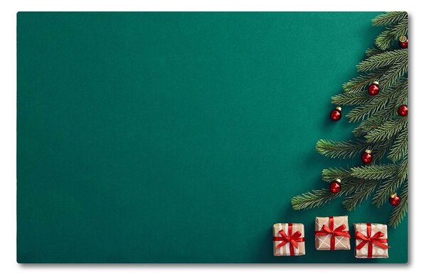 Tagliere in vetro Albero di Natale Natale Regali invernali 60x52 cm