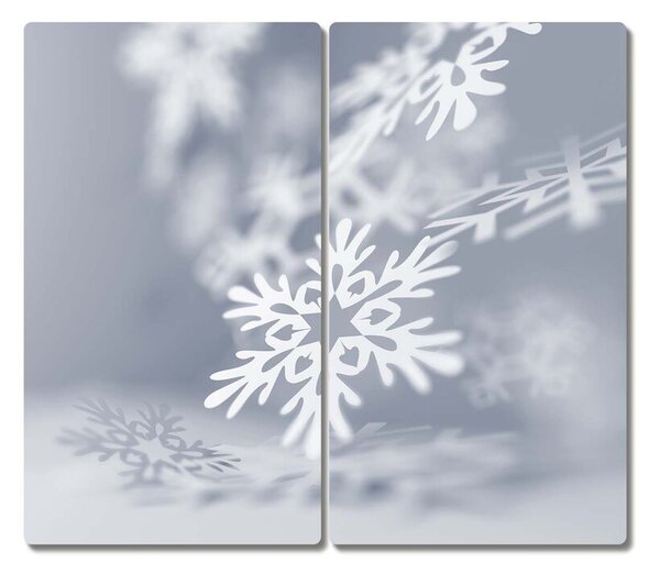 Tagliere in vetro temperato Fiocco di neve Decorazione di Natale 60x52 cm