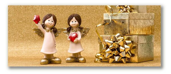 Quadro su tela Regali di Natale, angeli, ornamenti 100x50 cm