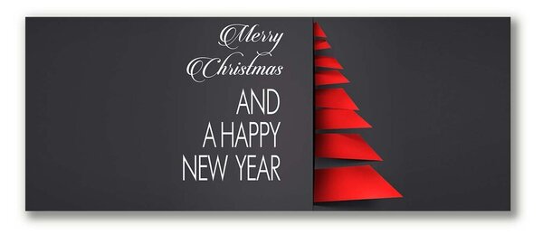 Quadro su tela Decorazione dell'albero di Natale di astrazione 100x50 cm