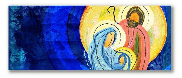 Quadro su tela Astrazione Sacra Famiglia Inverno 100x50 cm