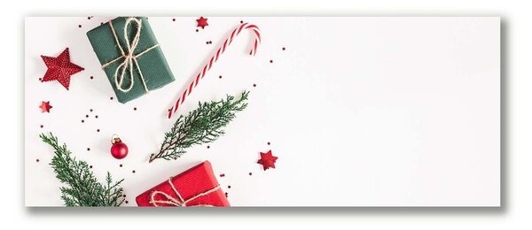 Stampa quadro su tela Regalo Dolci Palle di Natale 100x50 cm
