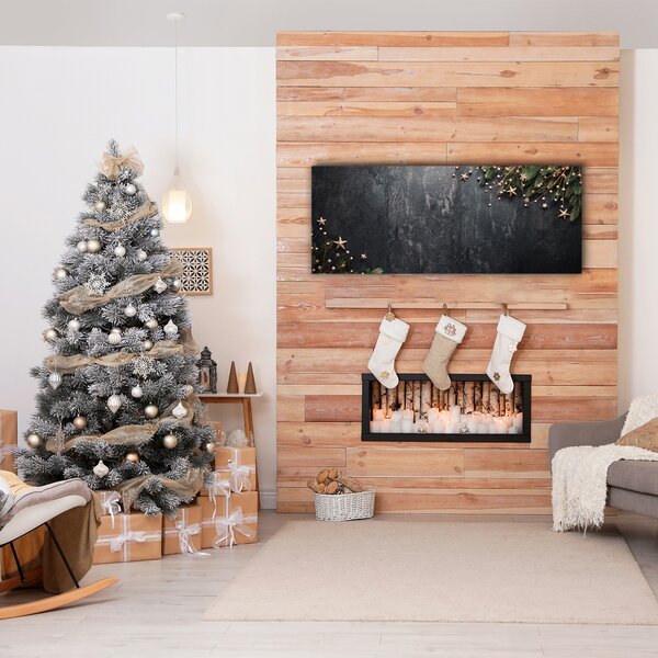Quadro su tela Ornamenti di stelle di Natale dell'albero di Natale 100x50 cm