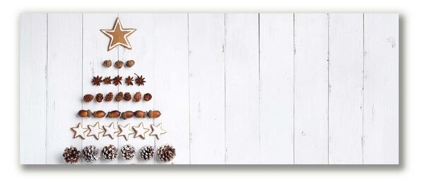 Quadro su tela Ornamenti dell'albero di Natale del pan di zenzero di Natale 100x50 cm