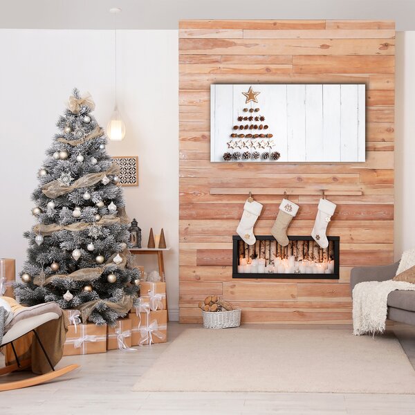 Quadro su tela Ornamenti dell'albero di Natale del pan di zenzero di Natale 100x50 cm
