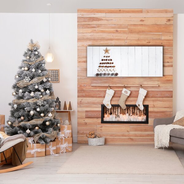 Quadro su tela Ornamenti dell'albero di Natale del pan di zenzero di Natale 100x50 cm