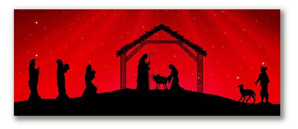 Quadro su tela Stella delle vacanze di Natale 100x50 cm