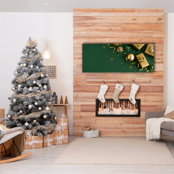 Quadro su tela Regali, addobbi, vacanze invernali 100x50 cm