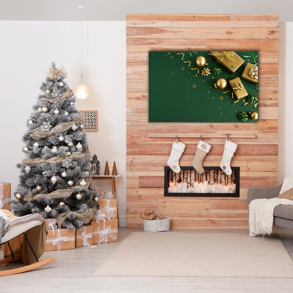 Quadro su tela Regali, addobbi, vacanze invernali 100x50 cm