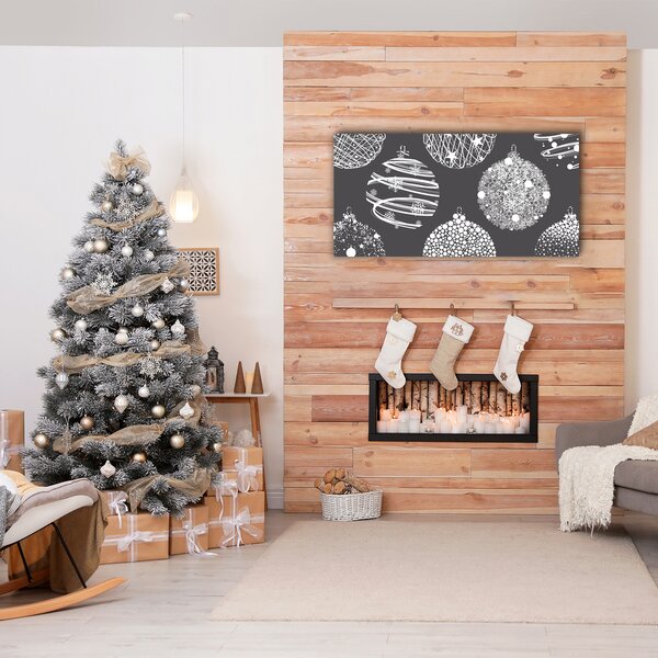 Quadro su tela Palle di Natale astratte di Natale Inverno 100x50 cm