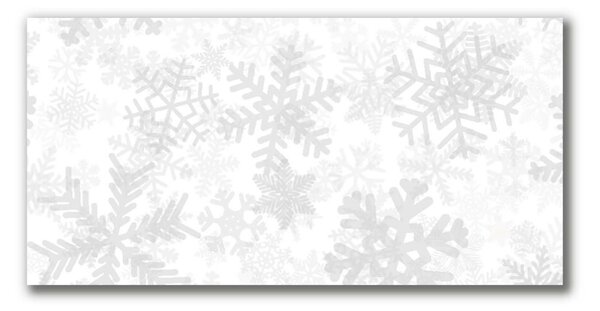 Quadro stampa su tela Fiocchi di neve di neve d'inverno 100x50 cm