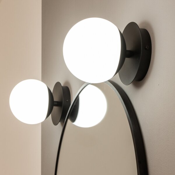 Brilagi - Applique da bagno LED BALL, 6W, 230V, 3000/4000/6500K (temperatura colore selezionabile), IP44, nero