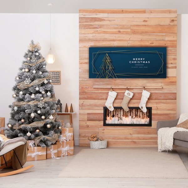 Quadro stampa su tela Albero di Natale festivo di Natale 100x50 cm