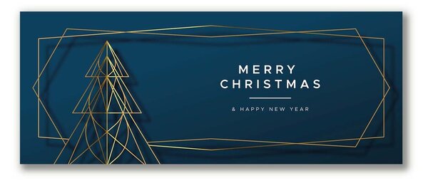 Quadro stampa su tela Albero di Natale festivo di Natale 100x50 cm