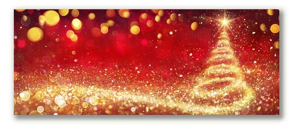 Quadro stampa su tela Albero di Natale astratto Natale Inverno 100x50 cm