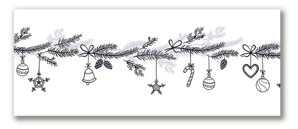 Quadro stampa su tela Decorazioni natalizie Decorazioni invernali 100x50 cm