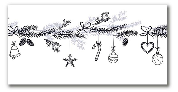 Quadro stampa su tela Decorazioni natalizie Decorazioni invernali 100x50 cm
