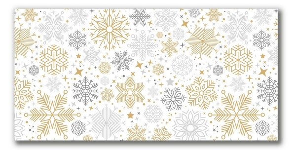 Foto quadro su tela Fiocchi di neve invernali di Natale 100x50 cm