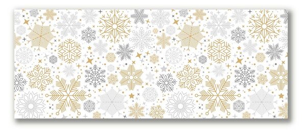 Foto quadro su tela Fiocchi di neve invernali di Natale 100x50 cm