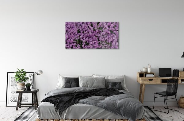 Quadro su vetro Fiori viola 100x50 cm 2 appendini