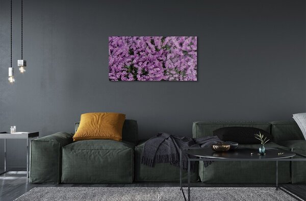 Quadro su vetro Fiori viola 100x50 cm 2 appendini