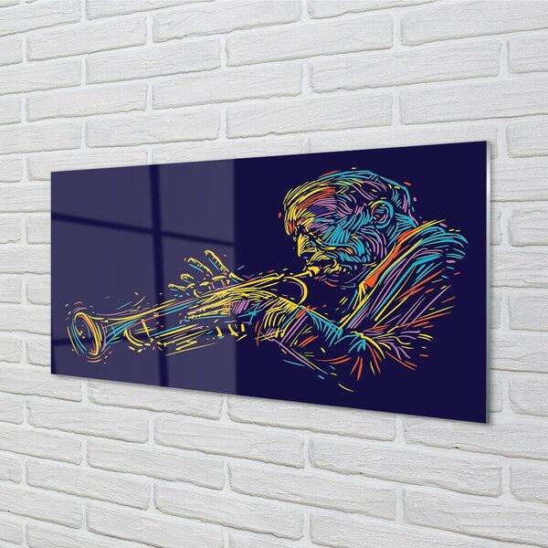 Quadro in vetro L'uomo trump 100x50 cm 2 appendini