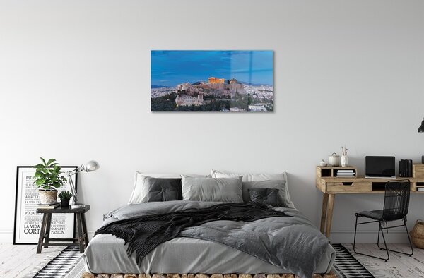 Quadro in vetro Grecia panorama atene 100x50 cm 2 appendini