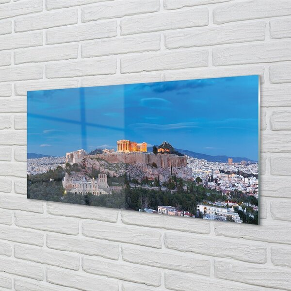 Quadro in vetro Grecia panorama atene 100x50 cm 2 appendini